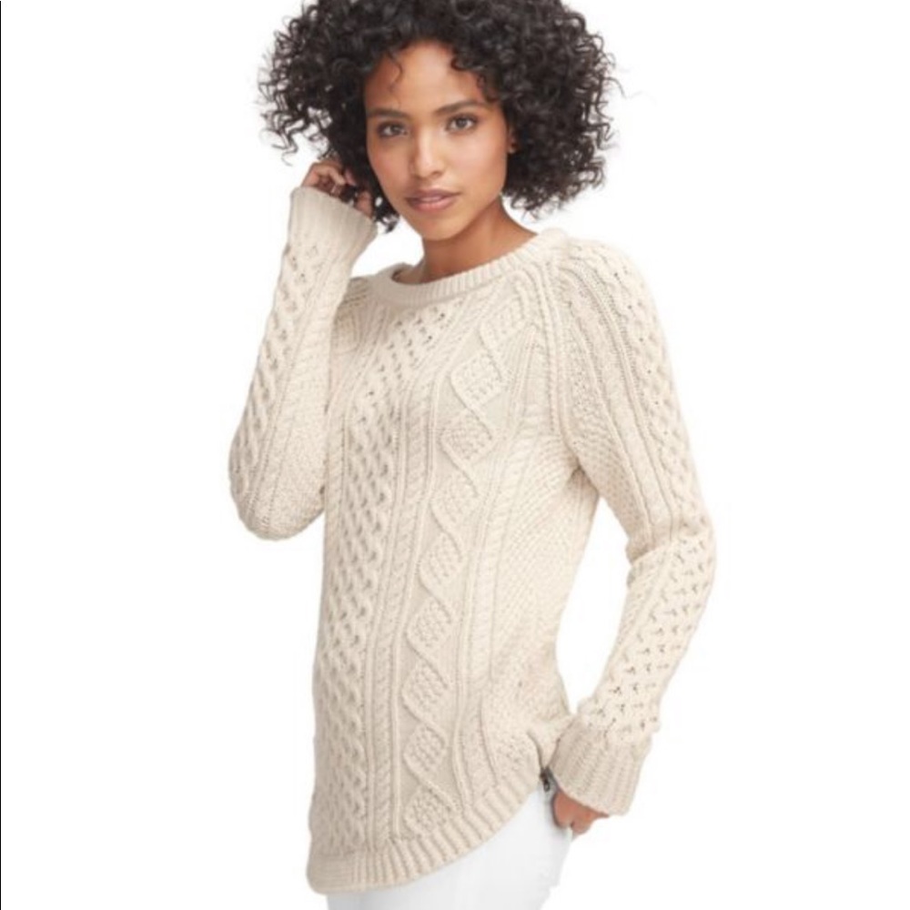 LL Bean Signature Cotton Fisherman Tunic Sweater